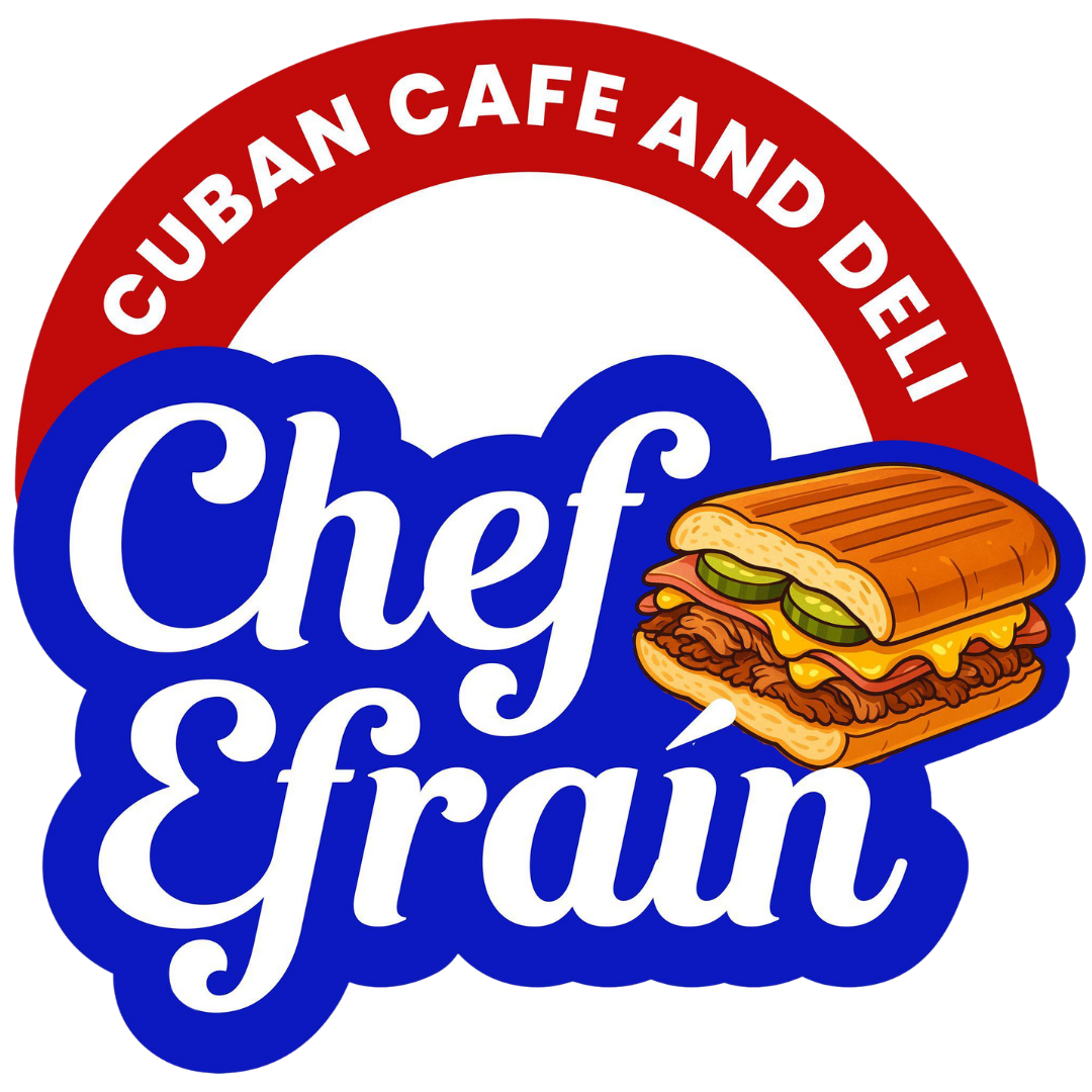 Authentic Cuban Sandwich pressed hot and fresh coffee at El Chef Efraín Cuban Cafe in Tavares, FL.